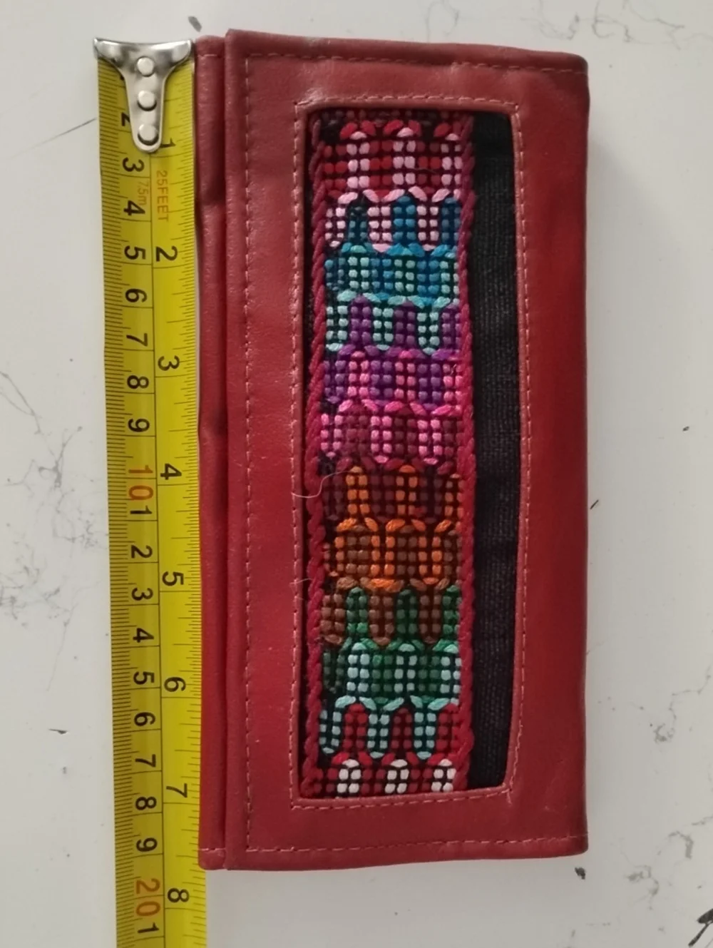 Red Women’s Embroidered Card & Key Holder